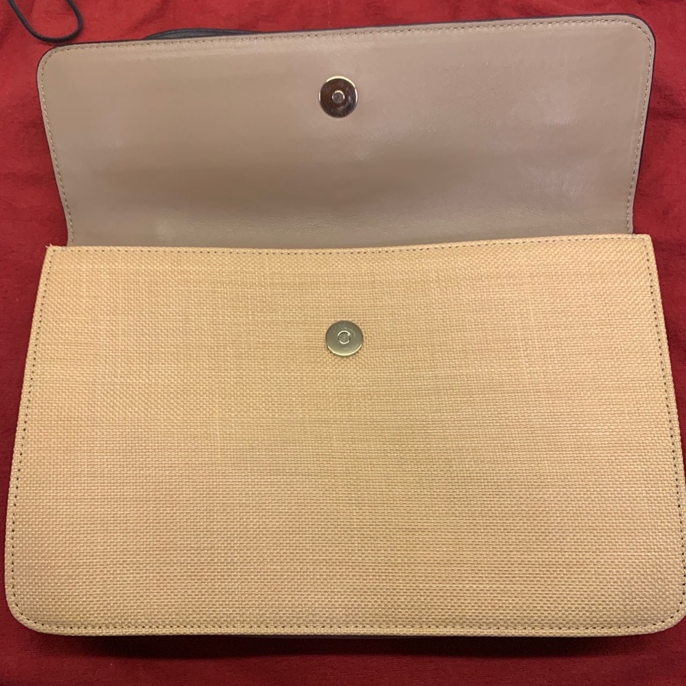 NWT VALENTINO NAPPA & STRAW APHRODITE BOW SATCHEL. - Picture 5 of 8